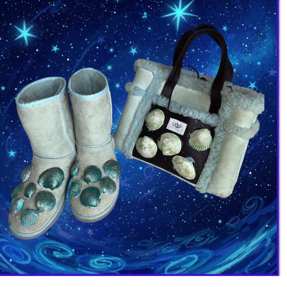 UGG Mint Green Boots and Tote Set